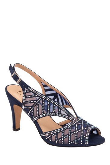 Buy Lotus Footwear Navy and Diamante
