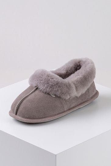 Buy Just Sheepskin Grey Ladies Classic Sheepskin Slipper from Next Saudi Arabia