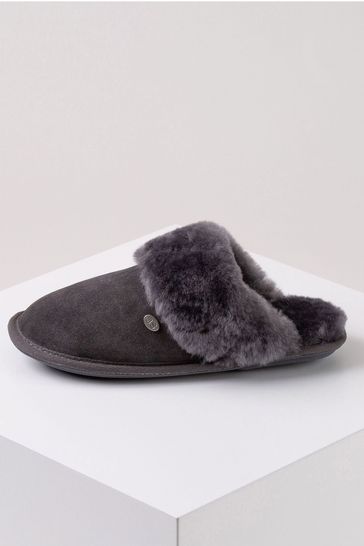Ladies grey hotsell sheepskin slippers