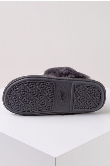Ladies grey sheepskin sale slippers