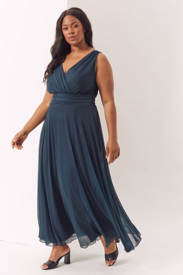 Buy Scarlett Jo Blue Nancy Marilyn Chiffon Maxi Dress from Next