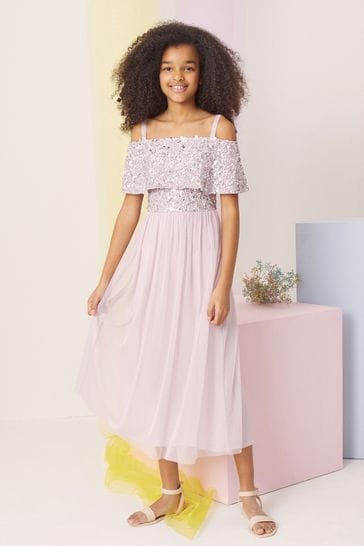 Buy Lipsy Lilac Purple Sequin Bodice Occasion Maxi Dress from Next Netherlands