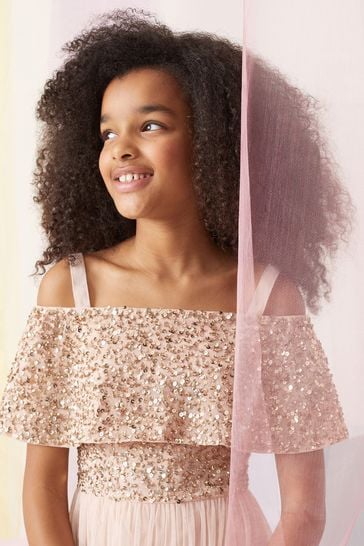 Lipsy Sequin Bodice Occasion Maxi Dress 