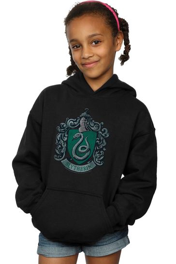 Harry Potter Women's Slytherin Distressed Crest Hoodie