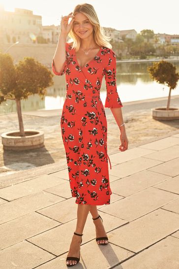 Dress shop red flowers