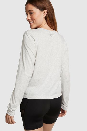Buy Victoria s Secret PINK Heather Grey Long Sleeve Dreamer T