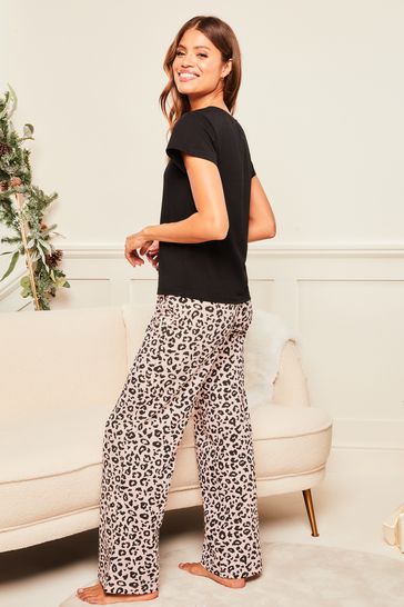 Buy Lipsy Black Prosecco Christmas Short Sleeve Pyjamas from Next
