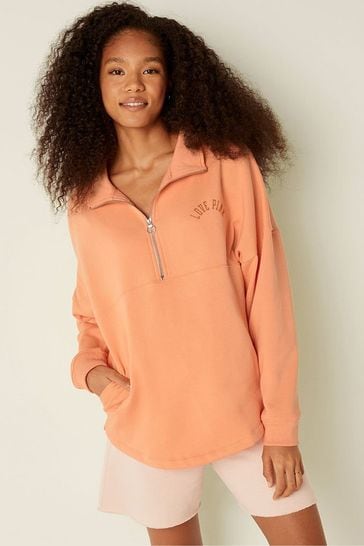 Pink varsity half clearance zip