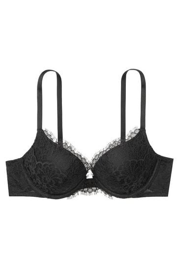 Buy Victoria's Secret Black Lace Push Up Bra from Next Luxembourg