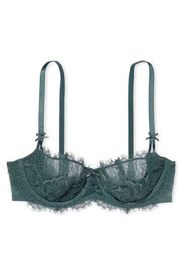 Buy Victoria's Secret Midnight Jade Blue Lace Unlined Balcony Bra from Next  Lithuania