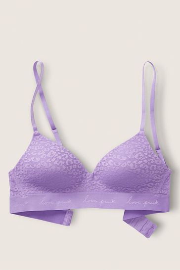 Buy Victoria's Secret Light Lilac Purple Smooth Logo Strap Lightly Lined  T-Shirt Bra from Next Luxembourg