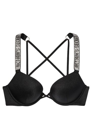 Bikini Top Push-up Victoria's Secret Essential Bombshell Nero, Con Tazze Aggiuntive - Foto 2