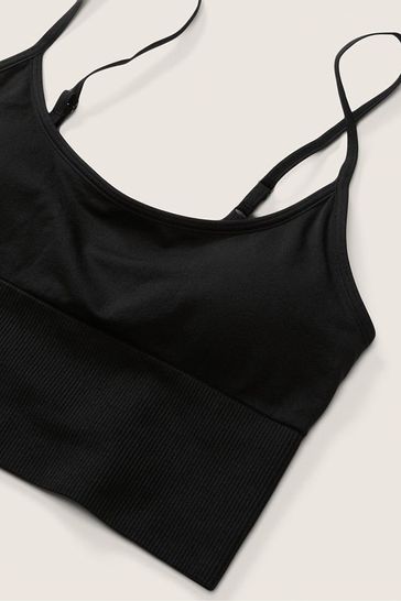 Buy Victoria s Secret PINK Black Seamless Lightly Lined Low Impact