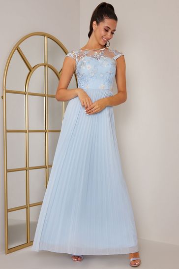 Chi chi london blue maxi dress store