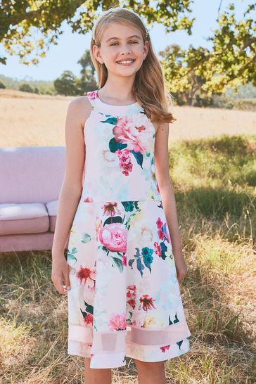 Lipsy floral scuba midi outlet dress