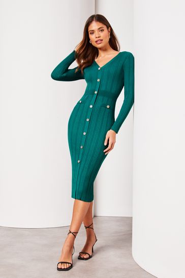 Long sleeve bodycon discount midi dress