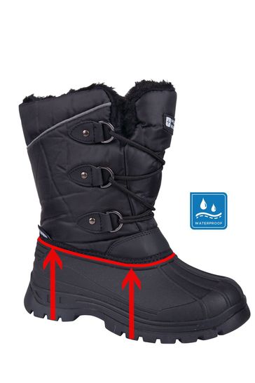 Mountain Warehouse Black Whistler Kids Snow Boots