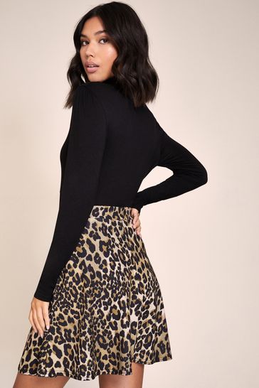 Lipsy leopard online print skirt