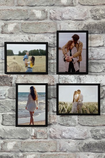 Personalised Photo Upload Set of 4 Small Rectangle Frames by Izzy Rose