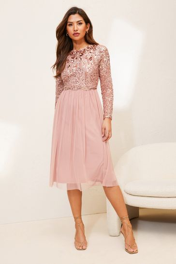 Maya bell sleeve midi dress deals