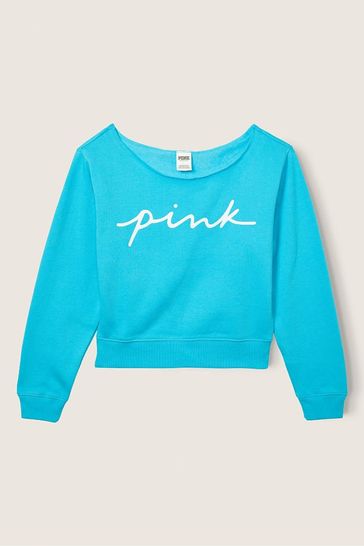 Off the online shoulder neon sweatshirt