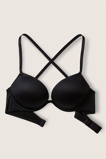 Buy Victoria's Secret PINK Pure Black Smooth Super Push Up Bra from Next  Luxembourg