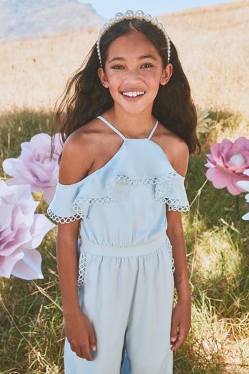 Lipsy girl deals frill jumpsuit