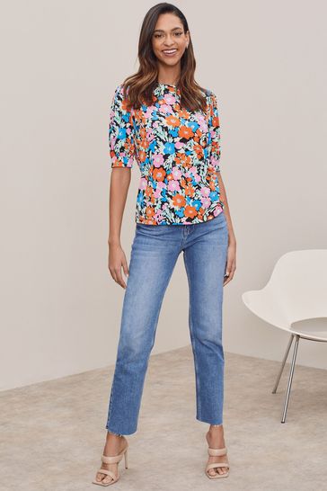 Lipsy Floral Puff Sleeve Top