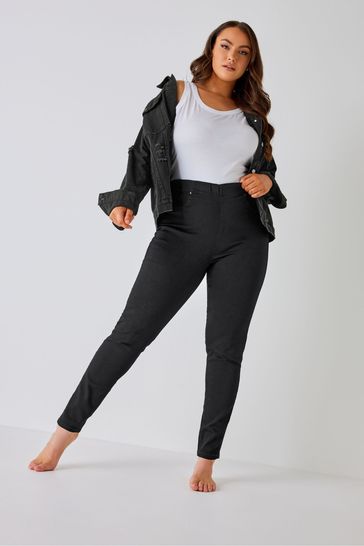Yours Curve Black Stretch Pull On Jenny Jeggings