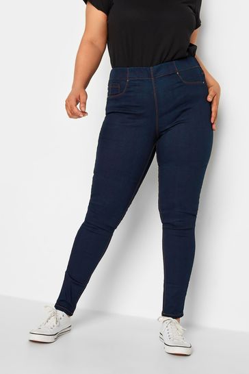 Yours Curve Blue Pull On Jenny Jeggings