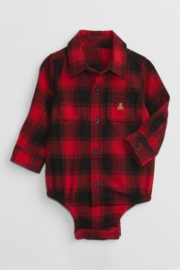 Red and black plaid shirt sales for baby boy