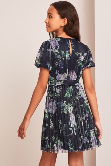 Buy Lipsy Navy Blue Pleated Skater Dress 3 16 years from Next