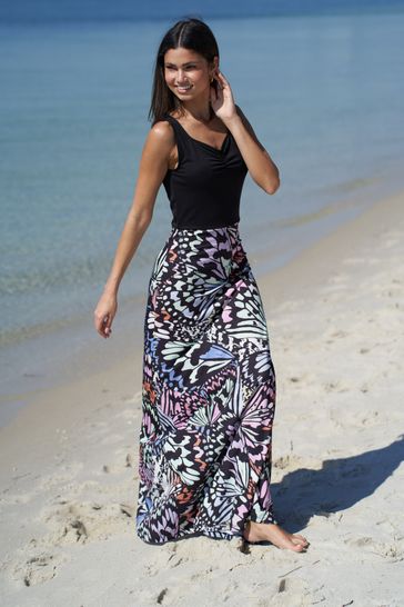 Buy Lipsy Butterfly Print Regular 2 In 1 Jersey Maxi Dress from Next Luxembourg