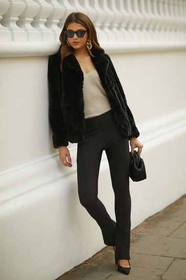 Next black clearance fur coat