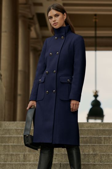 Next navy hot sale military coat