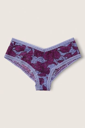 Buy Victoria's Secret PINK Dusty Periwinkle Floral Wear Everywhere Lace  Cheekster Knickers from Next Luxembourg