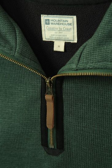 Buy Mountain Warehouse Green Beta Mens Zip Neck Top from Next