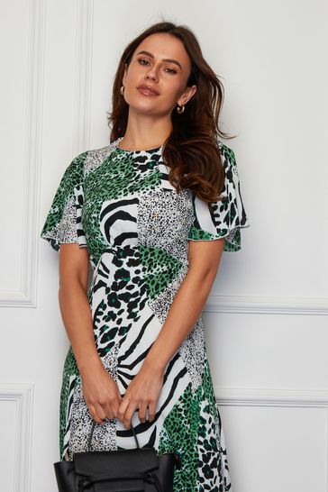 Mind Britney Angel Sleeve Midi Dress 