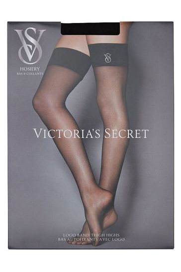 Victoria's Secret Crystal Logo Thigh-High Stockings