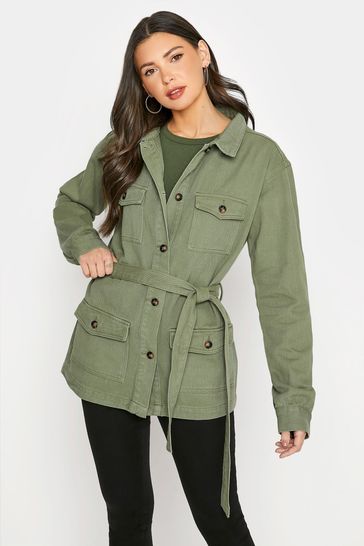 Buy Long Tall Sally Green Belted Twill Jacket from Next Ireland