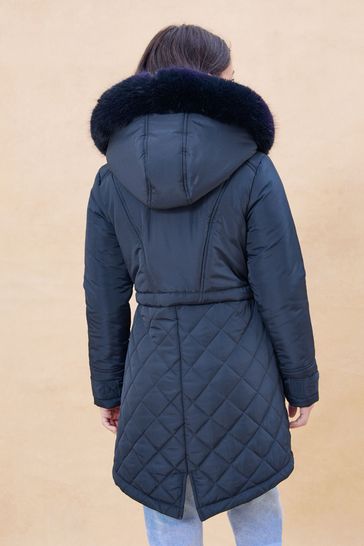 Ladies navy parka discount coat