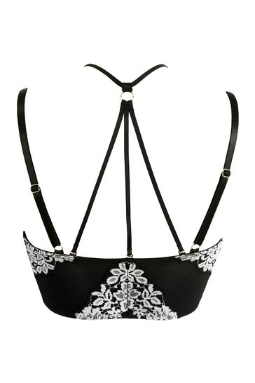 Buy Pour Moi Black India Front Fastening Underwired Bralette from