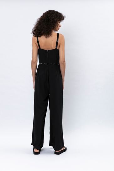 Wide leg strappy jumpsuit deals