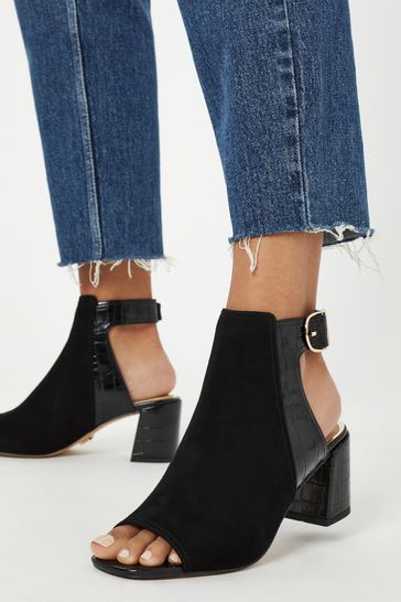 Wide fit peep toe boots store