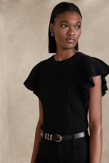 Banana republic ruffle sleeve top online