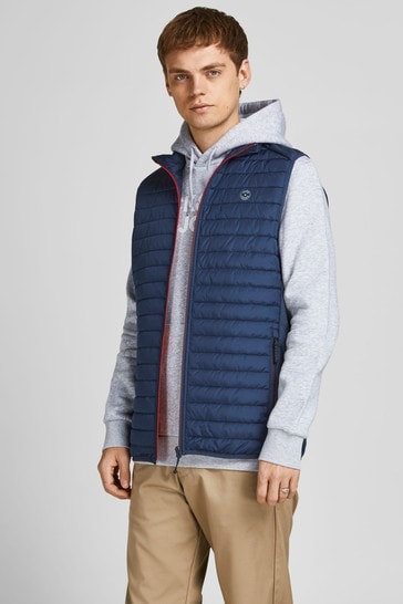 JACK & JONES Navy Padded Gilet