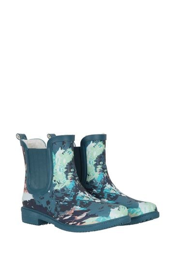 Mountain Warehouse Green Winter Printed Rubber Womens Ankle Wellie