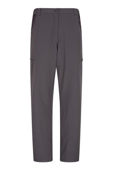 Mountain Warehouse Grey Arctic Fleece Lined Womens Stretch Trousers Short Length