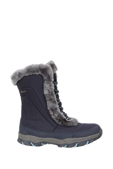 Mountain Warehouse Blue Ohio Womens Thermal Fleece Lined Snow Boot