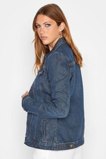 Buy Buynewtrend Puff Sleeve Buttoned Denim Jacket For Women (Small, Dark  Blue) at Amazon.in